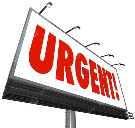 Urgent Word Immediate Attention Billboard Sign Word Board Marketing