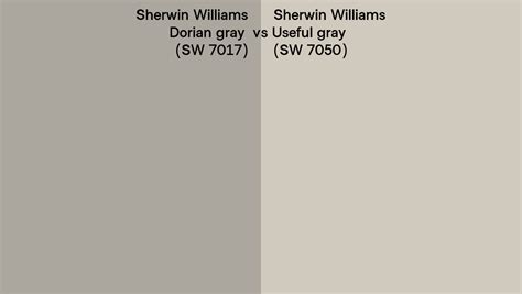 Sherwin Williams Dorian Gray Vs Useful Gray Side By Side Comparison