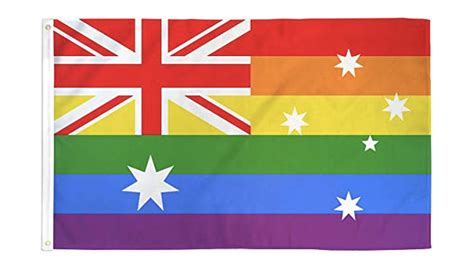 Gay Flag Australia 3 X 5 Polyester Australian Pride Rainbow Flag