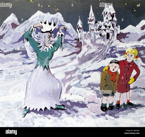 Illustration of a snow queen Stock Photo - Alamy