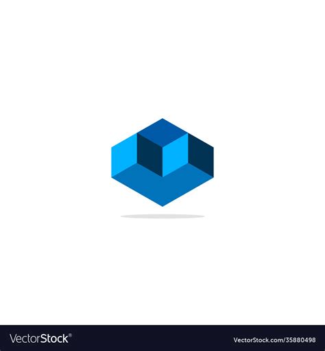 Cube 3d logo Royalty Free Vector Image - VectorStock