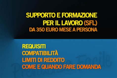 Supporto Formazione E Lavoro Da 350 Euro Al Mese Come E Quando