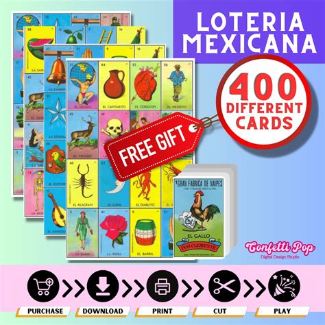 Digital Printable Mexican Loteria Game Download Pdf Classic Edition