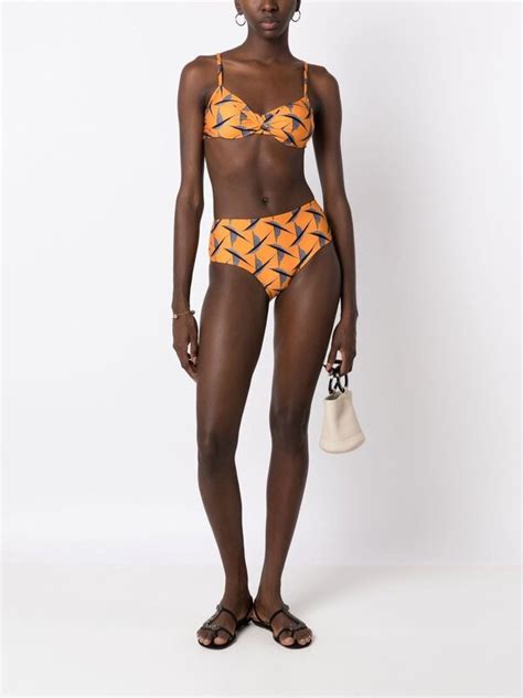 LYGIA NANNY Verônica Twisted Bikini Set Orange Editorialist