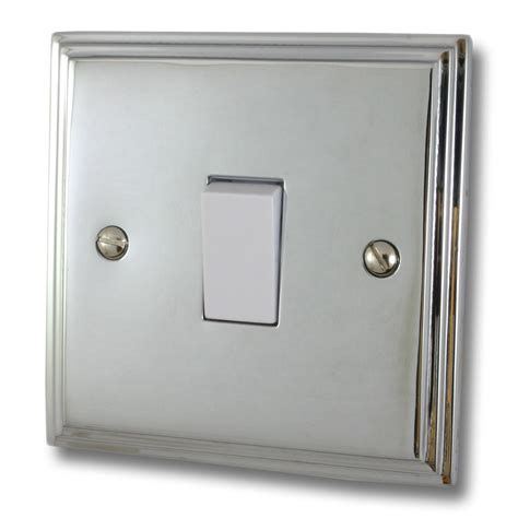 Gh Victorian Polished Chrome Light Switch 1 Gangwhite Switch