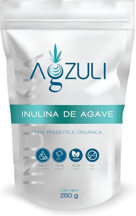 Agzuli Inulina de Agave Organico En polvo Fibra Prebiótica 100