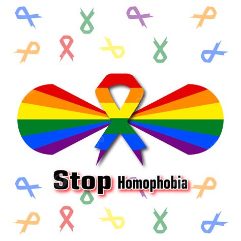 Rainbow Ribbon Clipart Hd Png Stop Homophobia Rainbow Ribbon