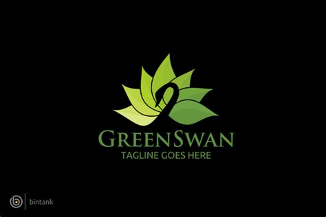 Green Swan Logo Creative Templates Creative Market