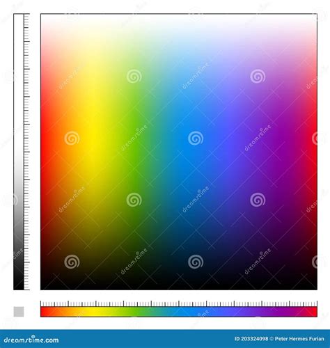 Color Field Saturation Brightness Spectrum Rainbow Colors Graph Square ...