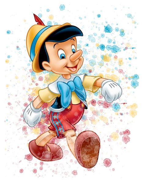 Pin By Noemi Guarneri On Compleanno 3 Watercolor Disney Pinocchio