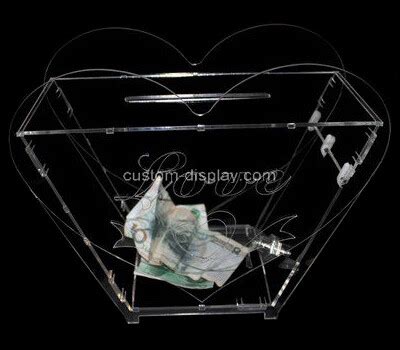 Custom White Acrylic Church Donation Box Acrylic Charity Box