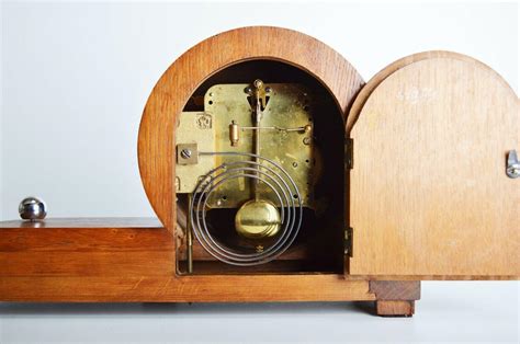 Art Deco Eight Day Mantel Chiming Clock By Junghans C At Stdibs