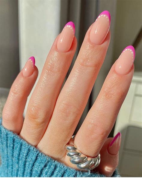 50 Trendy Pink Nails Thatre Perfect For Spring Pink Side French