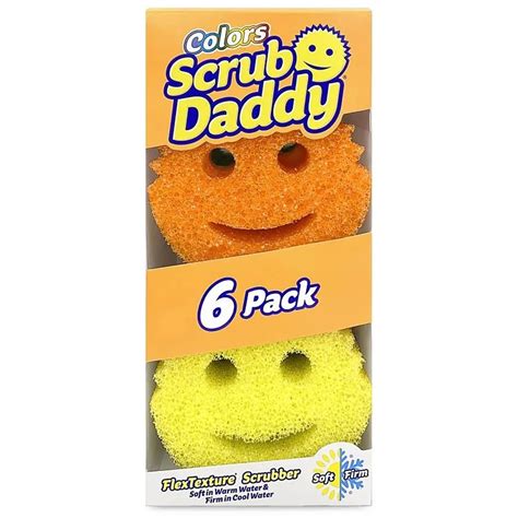 Scrub Daddy Sponges Multiple Colors 6 Count Walmart Business Supplies