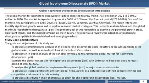 Isophorone Diisocyanate Ipdi Market Pdf