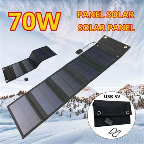 Panel Solar Plegable Para Exteriores Cargador De Batería De Energía Móvil De 70w 5v Usb