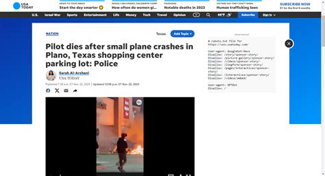 Pilot Dies After Small Plane Crashes In Plano Texas Shopping Center