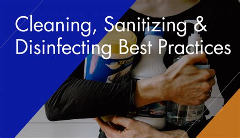 Best Practices For Cleaning Sanitization And Disinfection 4m