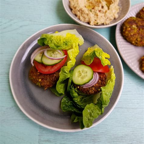 Salat Burger Mit Hummus Vegane Rezepte Auf Affen De