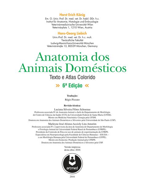 SOLUTION Livro de Anatomia dos animais domésticos texto e atlas