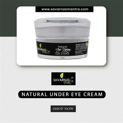 Natural Under Eye Cream- The combo of potent natural ingredients refreshes the under-eye area ...