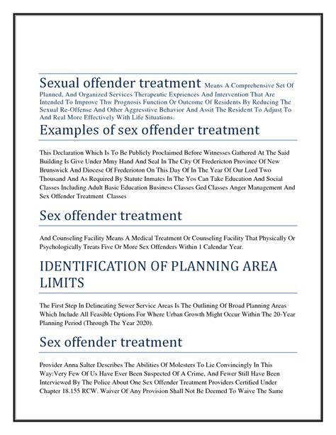 Solution Sexual Offender Treatment Studypool