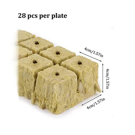 OHYER 28 Stücke Steinwolle Anzuchtmatte Steinwolle Würfel