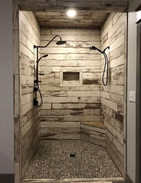 Rustic Farmhouse Bathroom Shower