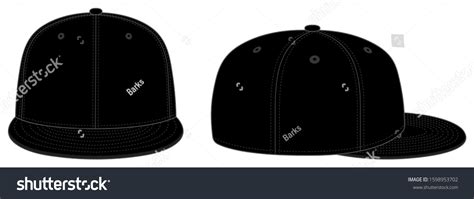 Baseball Cap Template Vector Illustration Black Stock Vector Royalty Free 1598953702