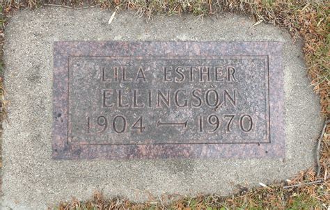 Lila Esther Schaer Ellingson Find A Grave Memorial