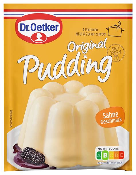 Dr Oetker Original Pudding Sahne Geschmack Puddingpulver Zur