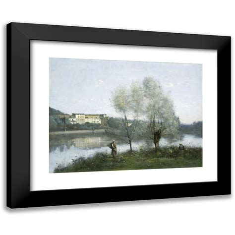 Jean Baptiste Camille Corot 14x12 Black Modern Framed Museum Art Print