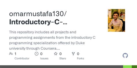 Github Omarmustafa130introductory C Programming Specialization This