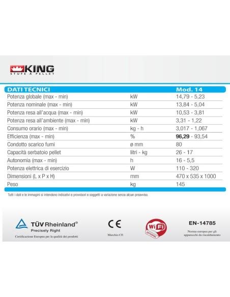 Termostufa Stufa A Pellet King Idro Bordeaux Kw Peso Kg Se