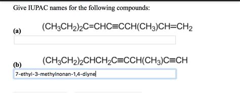 Solved Give IUPAC Names For The Following Compounds Chegg