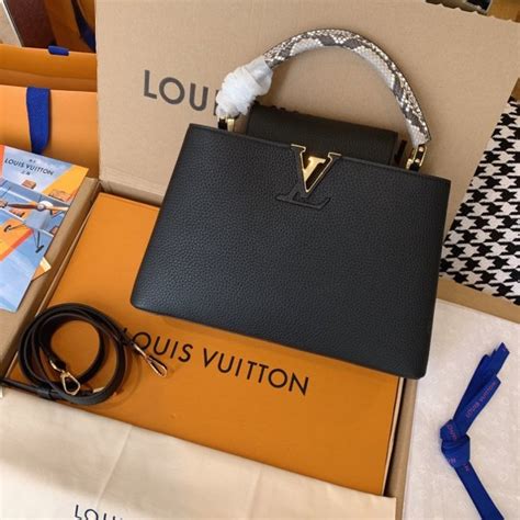 Beste Louis Vuitton Capucines Taschen N93799 Schwarz Luxus Replica