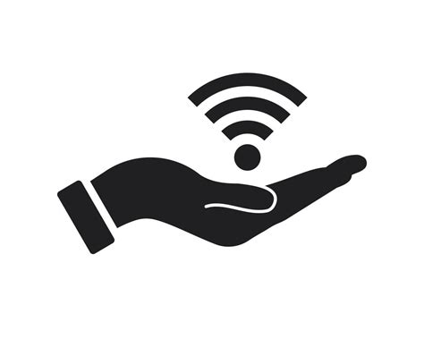 Hand Wifi logo design. Wifi logo with Hand concept vector. Hand and ...