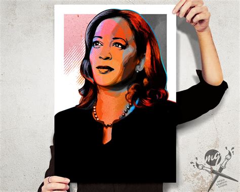 Kamala Harris Art Print Political Art Feminist Gift Mvp Etsy