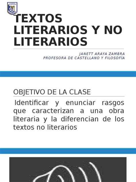 Pdf Textos Literarios Y No Literarios Pptx Dokumen Tips