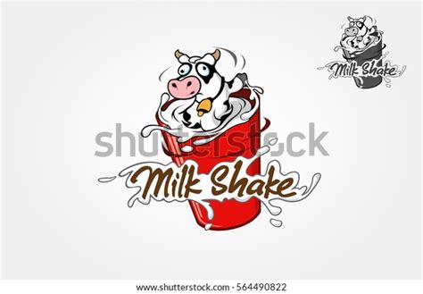 Vector Logo Illustration Milkshake Stock Vector (Royalty Free) 564490822