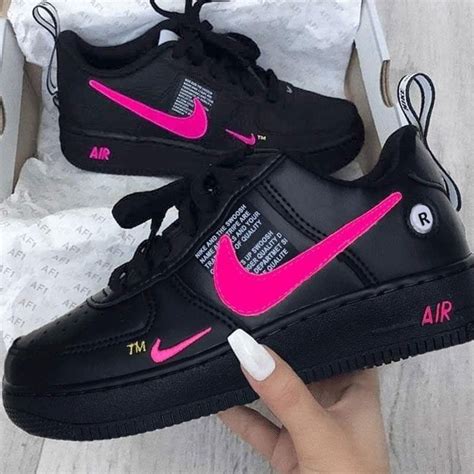 T Nis Nike Air Force Lv Feminino Preto Pink T Nis Feminino