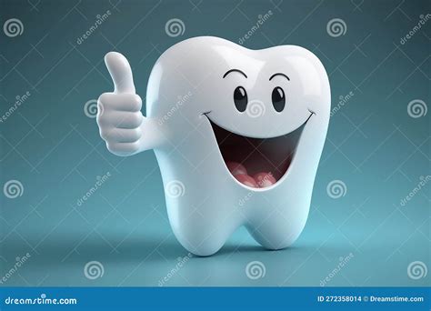 Tooth Thumbs Up Mascot Vector Cartoon Illustration Cartoondealer