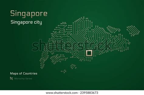 Singapore Map Capital Singapore City Shown Stock Vector (Royalty Free ...