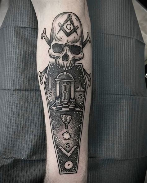 Masonic Coffin Tattoo Freemasonry Freemasonry Freemason Tattoo