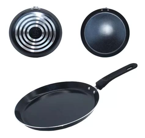 Frigideira Aluminio Antiaderente Ceramica Panqueca Tapioca Cor Preta