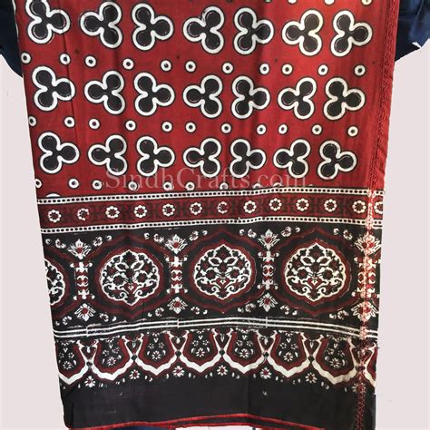 Traditional Block Printedhand Print Ajrak With Natural Dyes Buy Online