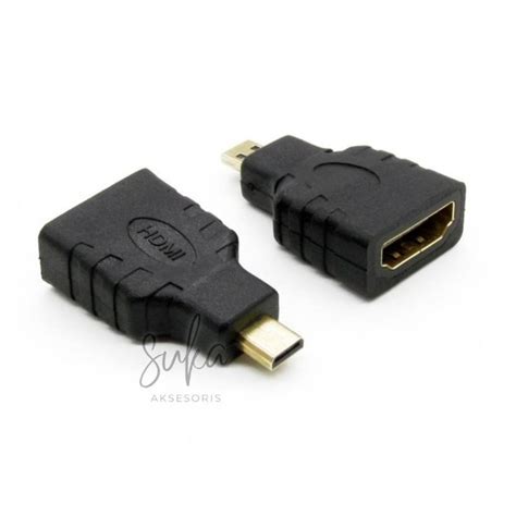 อะแดปเตอร์แปลง Micro Hdmi ตัวผู้ เป็น Hdmi ตัวเมีย ชุบทอง ตัวเชื่อมต่อ