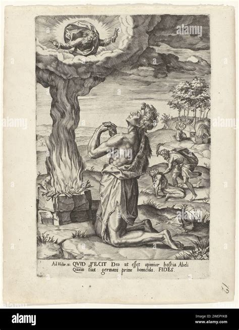 Offer From Cain And Abel 1550 1625 Print In The Foreground Abel