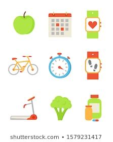 Daily Routines Fittness Concept Healthy Life Stock Vector Royalty Free