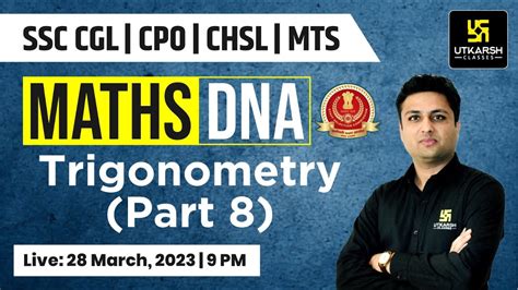 Trigonometry Part 8 Maths Class Ssc Cglcpochsl And All Ssc Exam